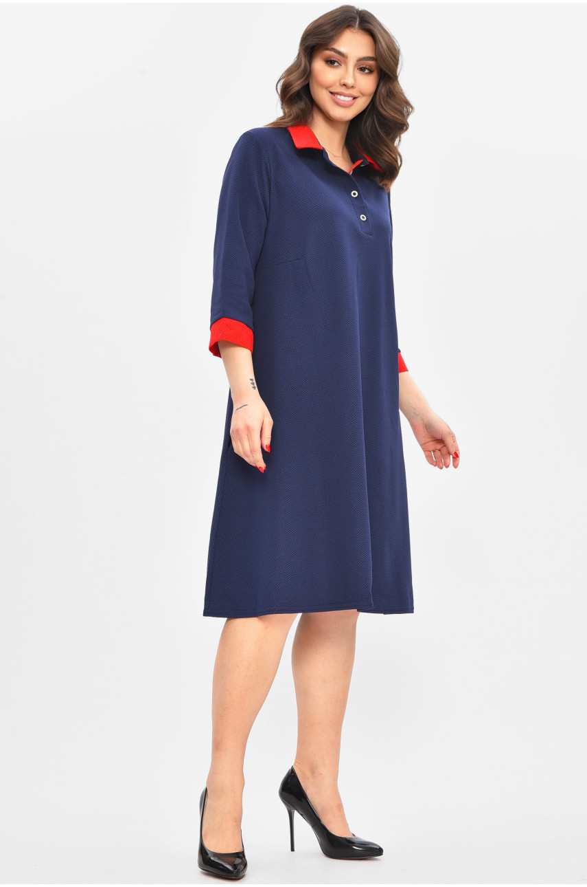 Сукня жіноча напівбатальна темно-синього кольору 8163 209047