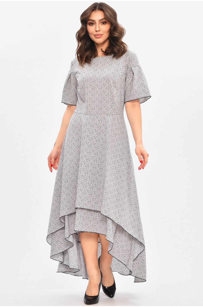 Сукня жіноча білого кольору з принтом 209048