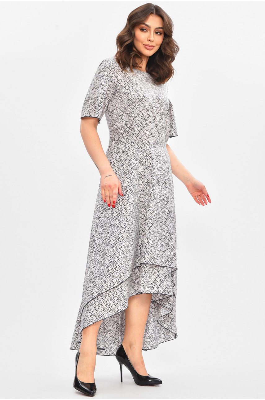 Сукня жіноча білого кольору з принтом 209048