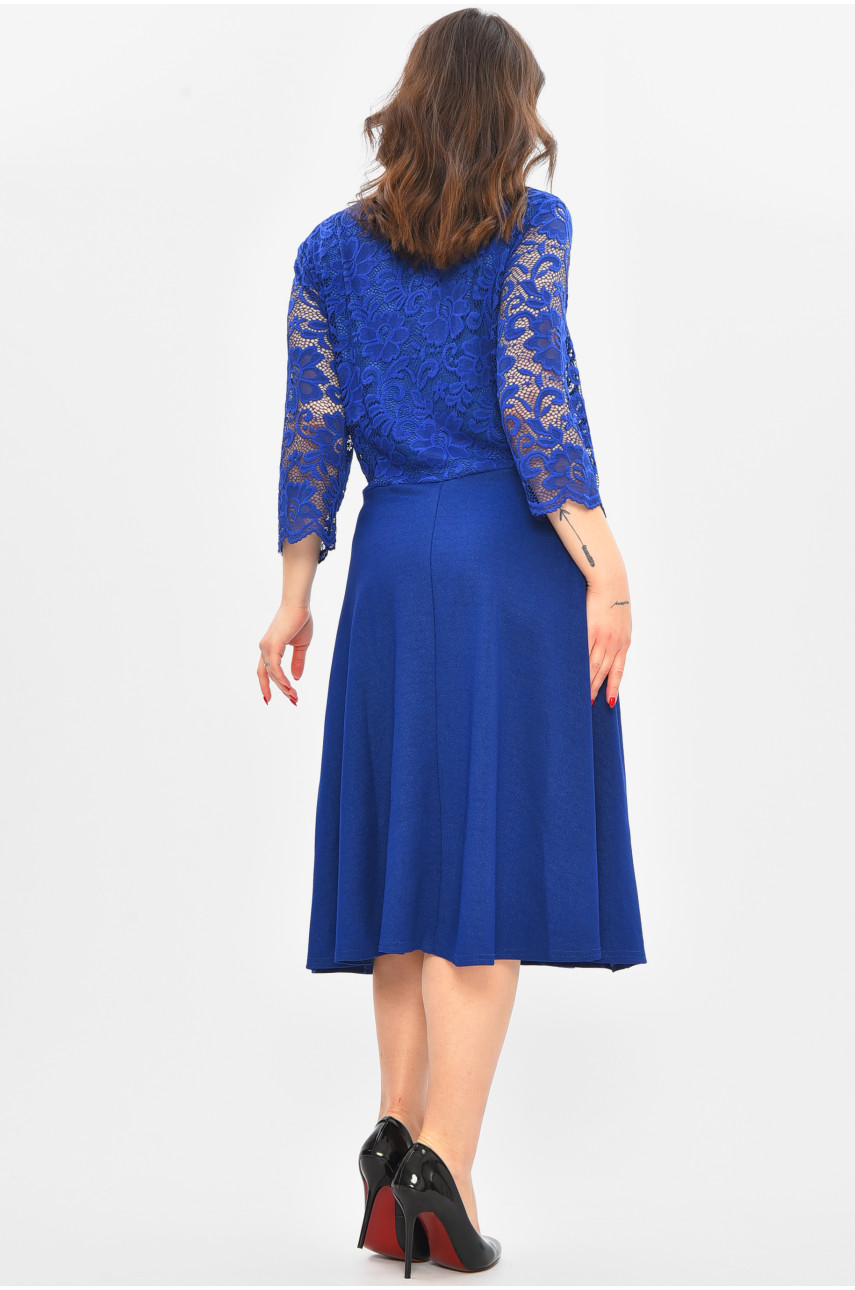 Сукня жіноча батальна синього кольору 8285 209056 Сукня жіноча батальна синього кольору 8285 209056