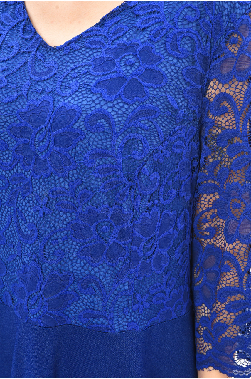 Сукня жіноча батальна синього кольору 8285 209056 Сукня жіноча батальна синього кольору 8285 209056