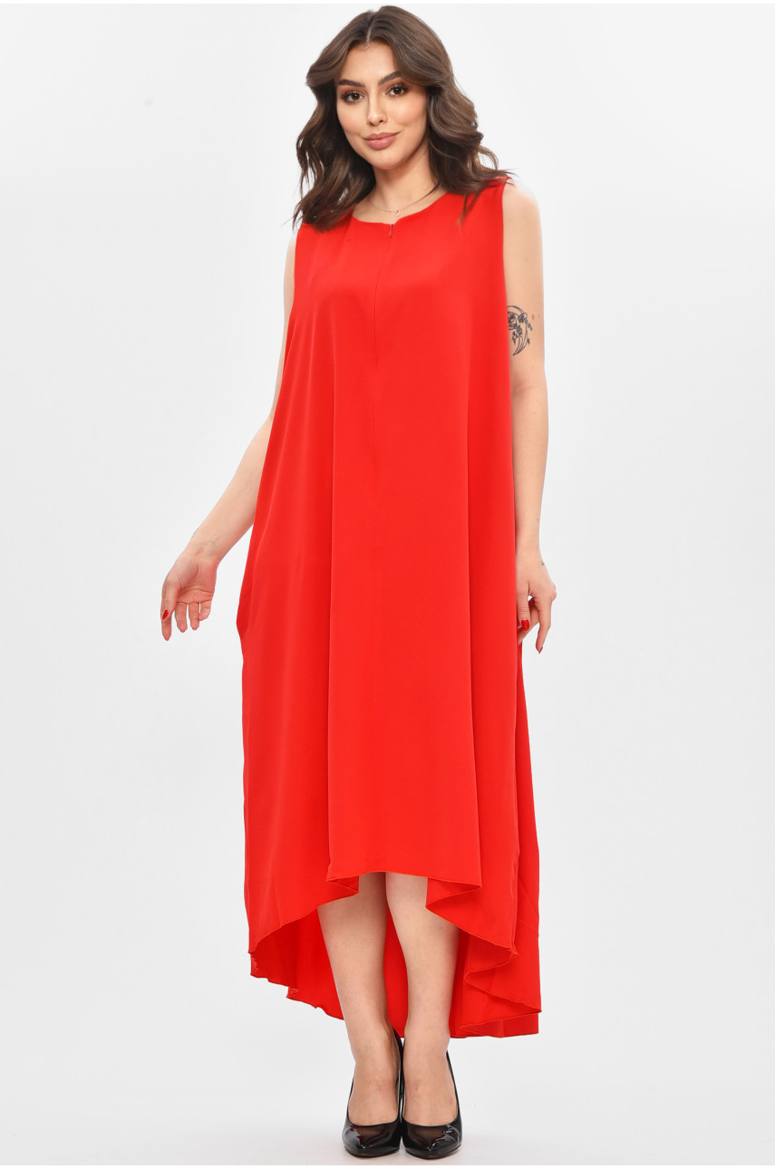 Сукня жіноча батальна червоного кольору 8315 209057