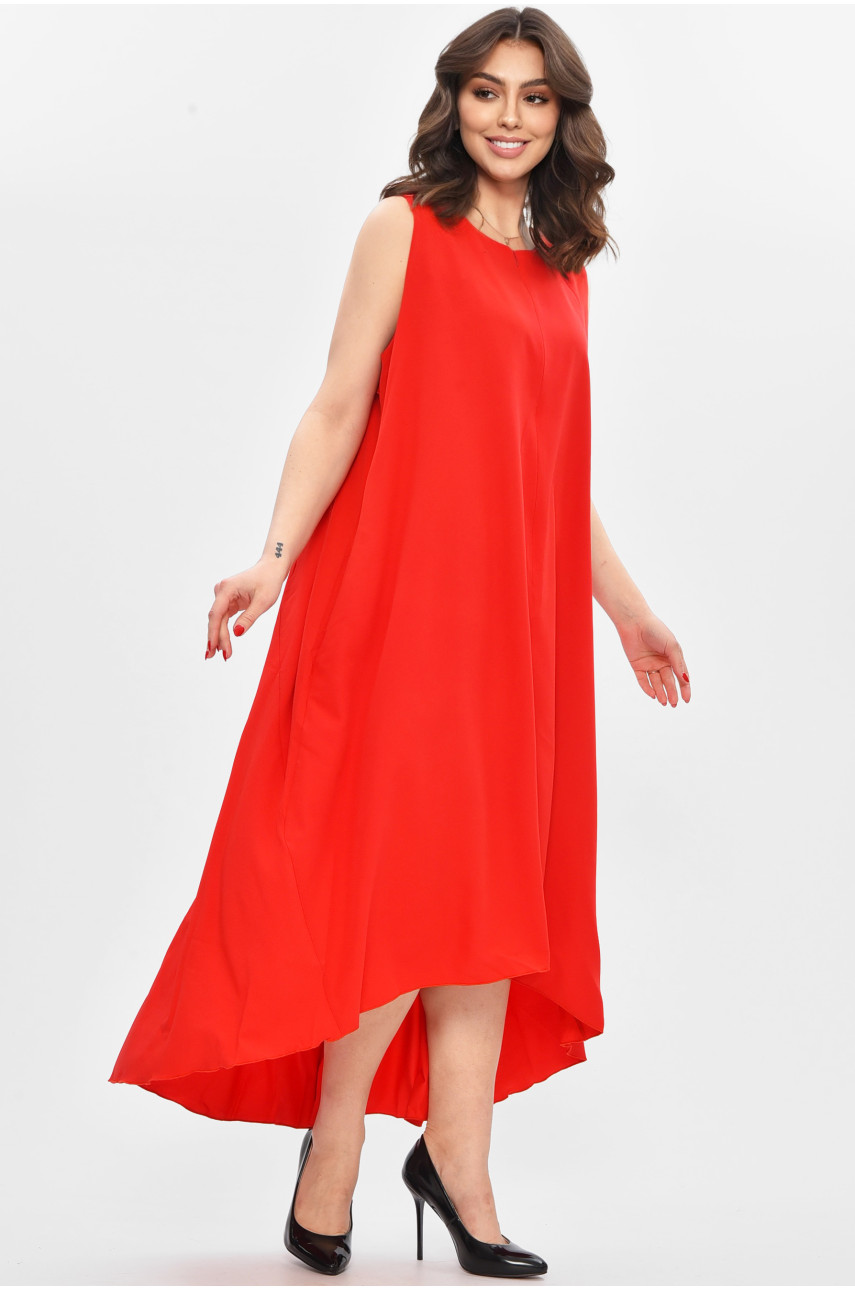 Сукня жіноча батальна червоного кольору 8315 209057
