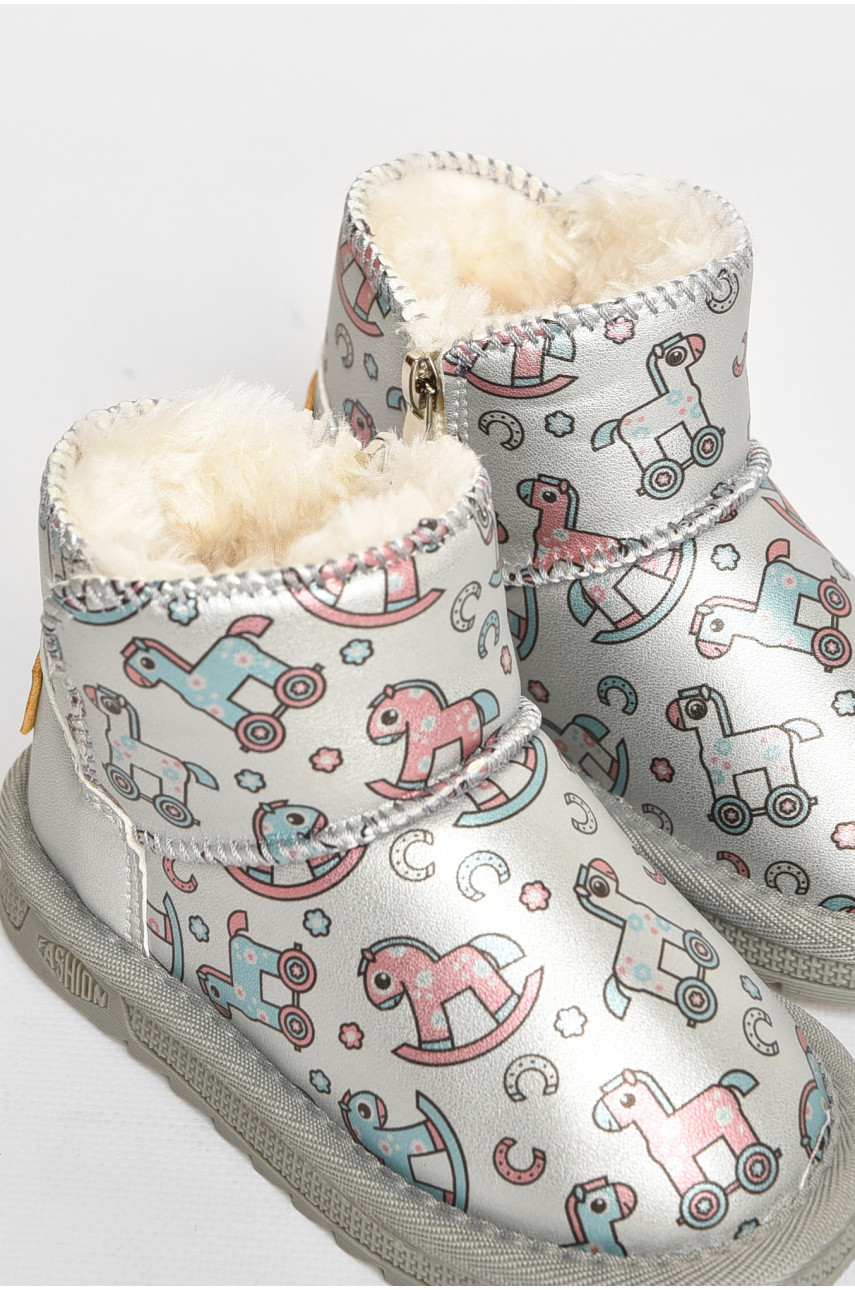 Уггі дитячі для дівчинки сірого кольору T7012-6 209063