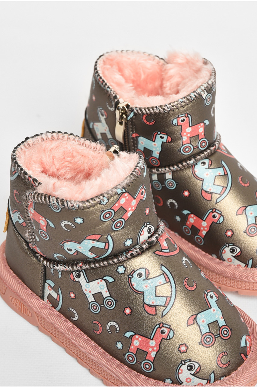 Уггі дитячі для дівчинки сірого кольору T7012-5 209064