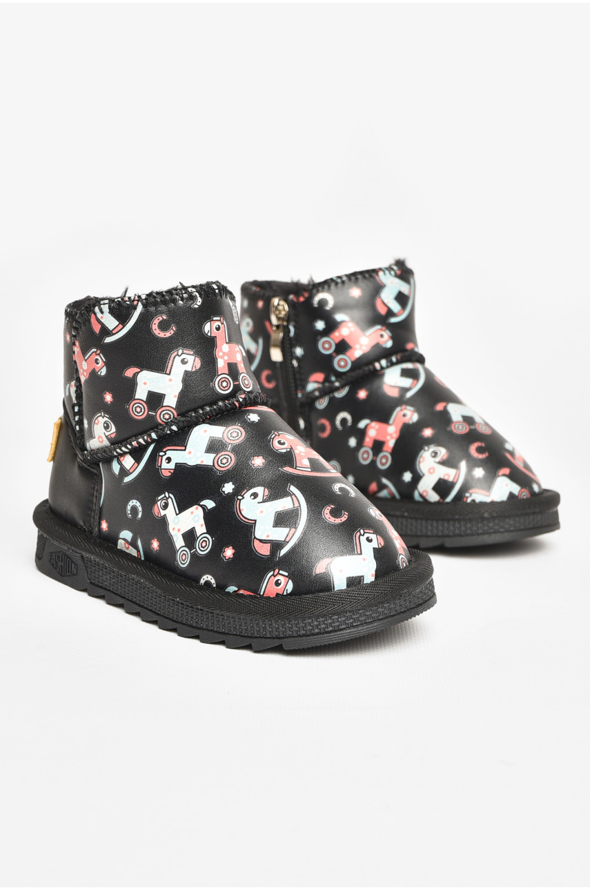 Уггі дитячі для дівчинки чорного кольору T7012-1 209066