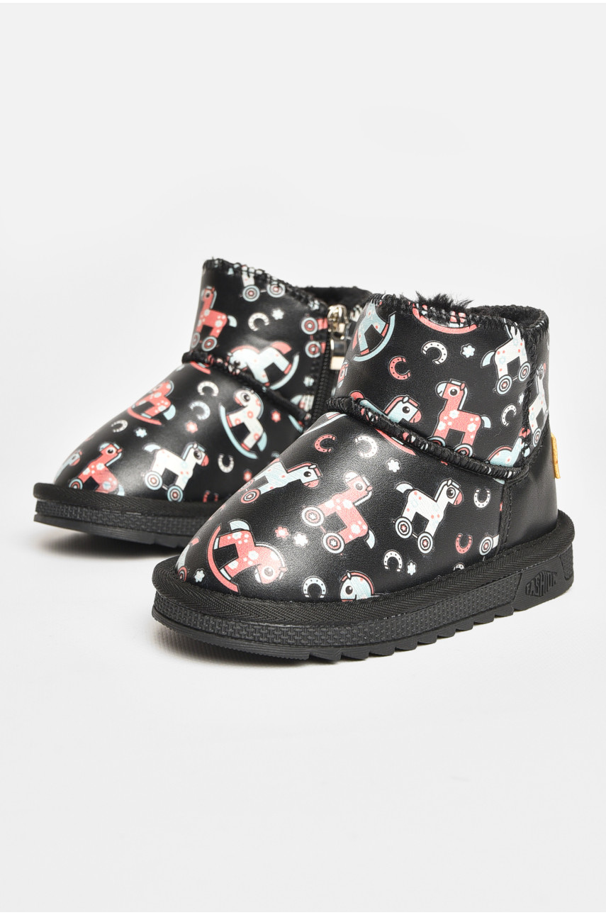 Уггі дитячі для дівчинки чорного кольору T7012-1 209066