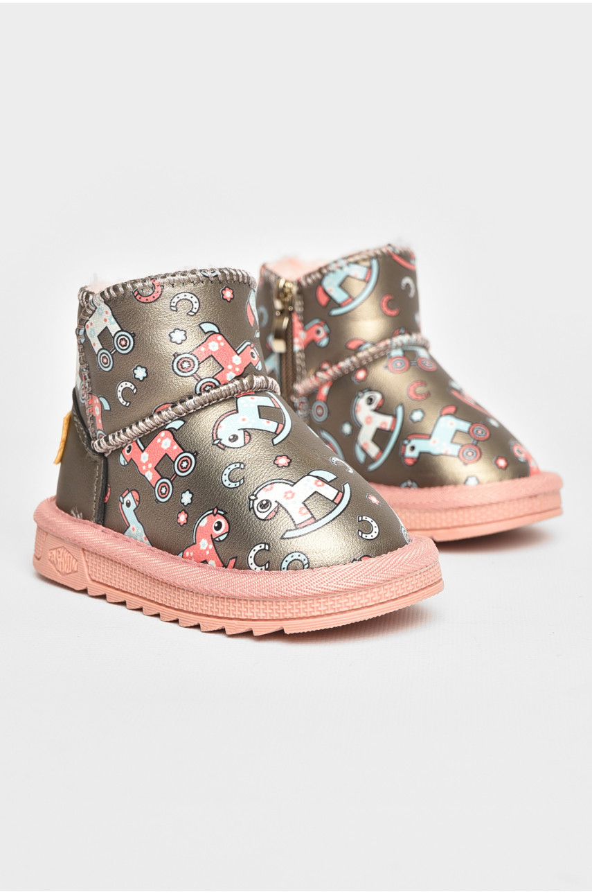 Уггі дитячі для дівчинки сірого кольору T7011-5 209070