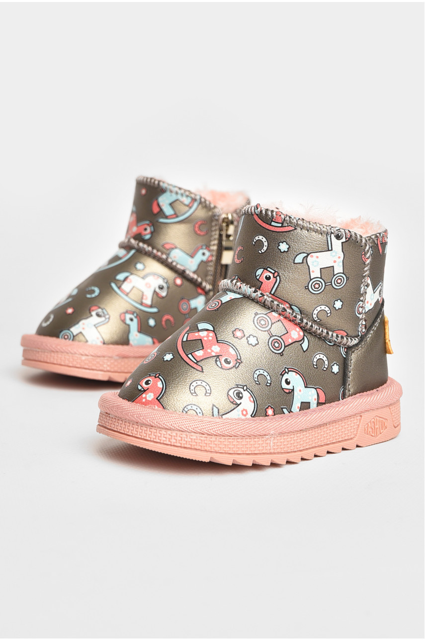 Уггі дитячі для дівчинки сірого кольору T7011-5 209070