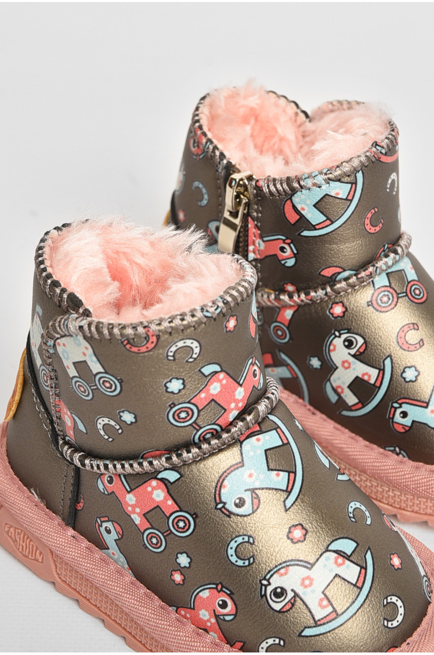 Уггі дитячі для дівчинки сірого кольору T7011-5 209070 Уггі дитячі для дівчинки сірого кольору T7011-5 209070