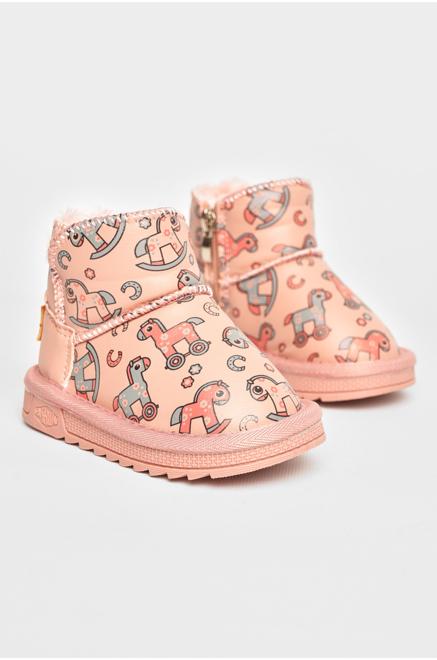 Уггі дитячі для дівчинки рожевого кольору T7011-2 209071
