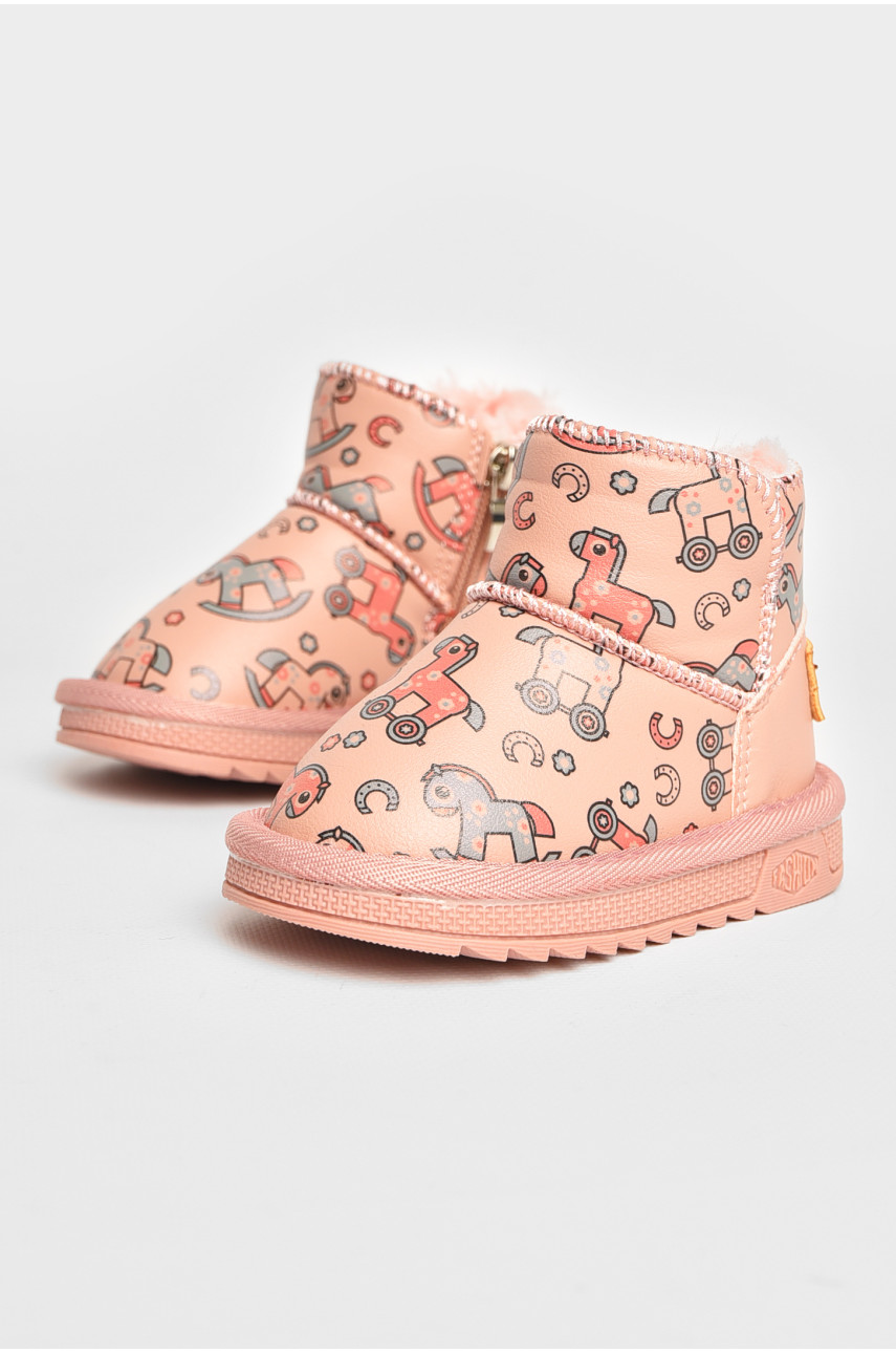 Уггі дитячі для дівчинки рожевого кольору T7011-2 209071