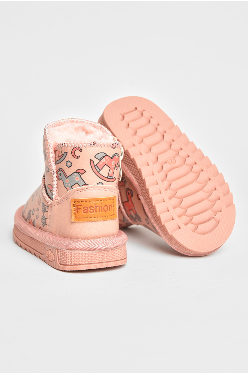 Уггі дитячі для дівчинки рожевого кольору T7011-2 209071 Уггі дитячі для дівчинки рожевого кольору T7011-2 209071