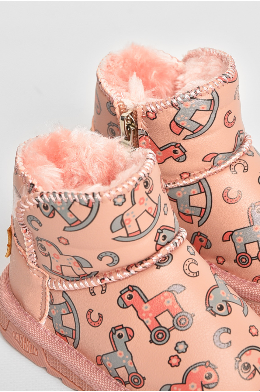 Уггі дитячі для дівчинки рожевого кольору T7011-2 209071 Уггі дитячі для дівчинки рожевого кольору T7011-2 209071