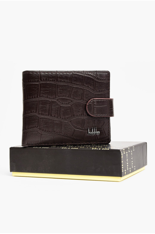 Кошелек мужской из экокожи тёмно-коричневого цвета 208-11 209081