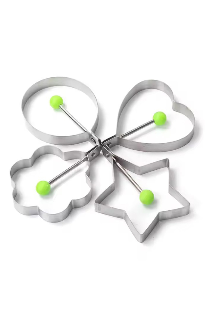 Набір форм для приготування яєчні з тримачами FodysForms 4 шт 209085 Набір форм для приготування яєчні з тримачами FodysForms 4 шт 209085