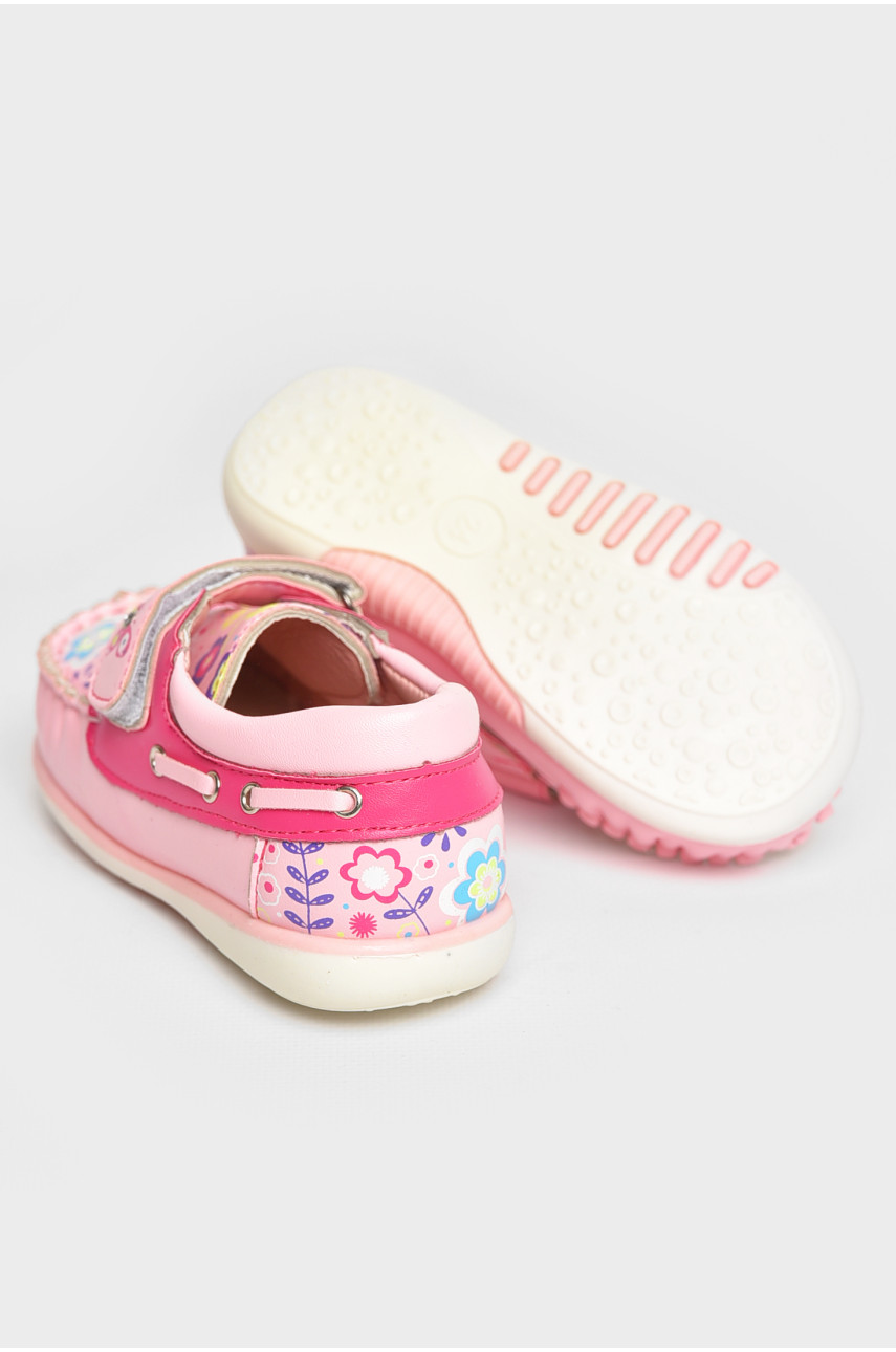 Мокасины детские для девочки светло-розового цвета 116-3 209139
