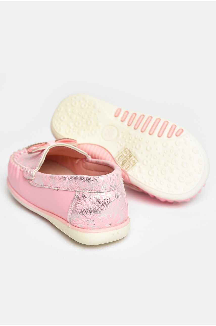 Мокасины детские для девочки светло-розового цвета 113-3 209141