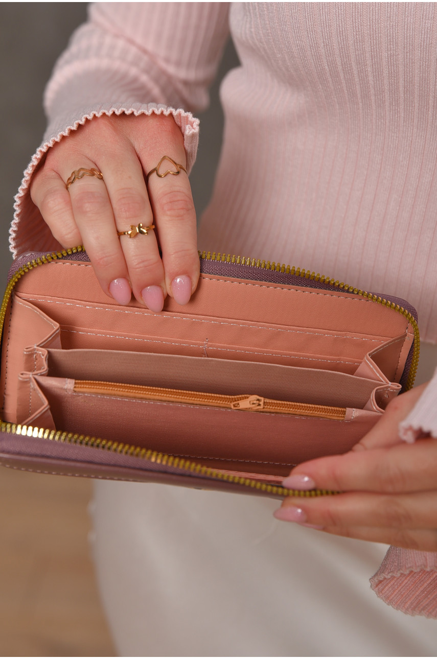 Кошелек женский из экокожи сиреневого цвета 158-27 209158 Кошелек женский из экокожи сиреневого цвета 158-27 209158