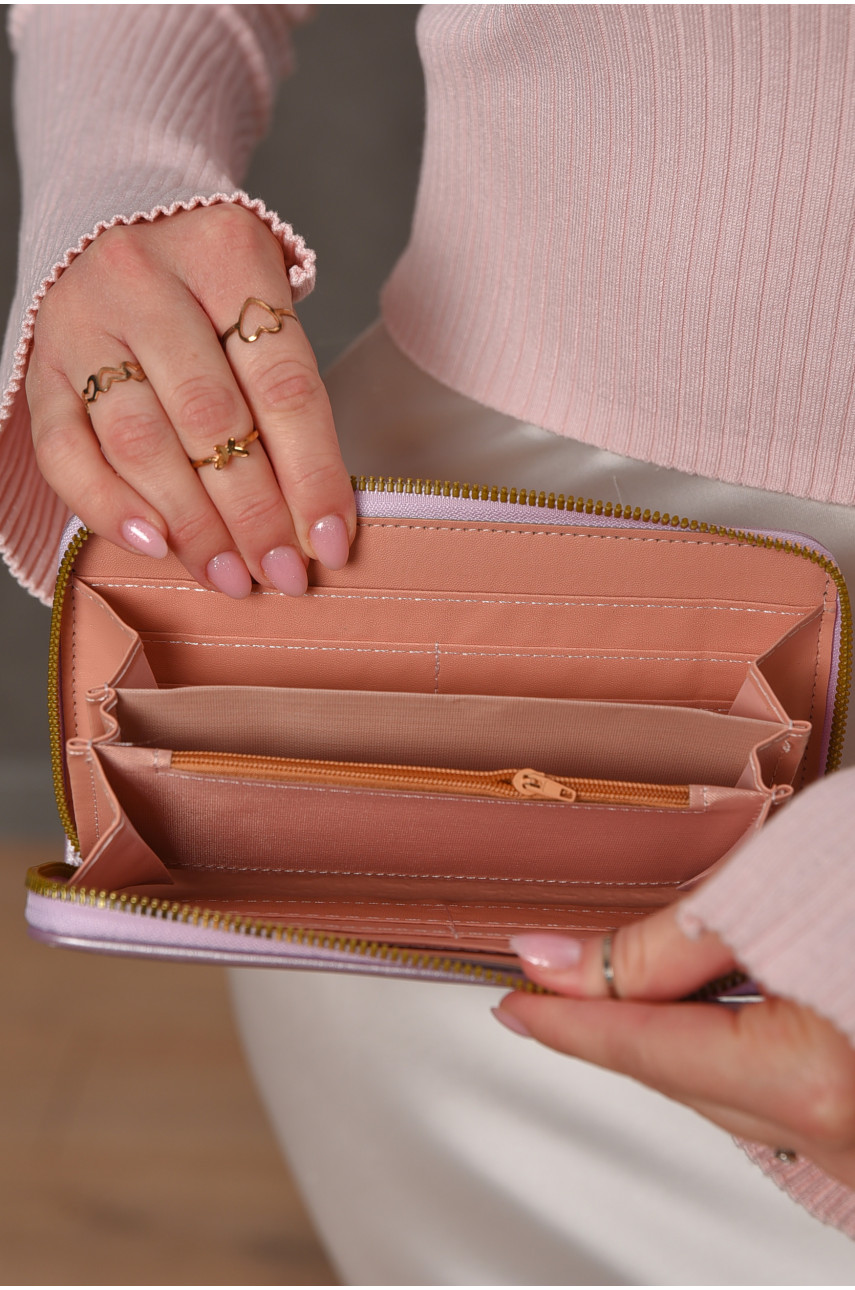 Кошелек женский из экокожи сиреневого цвета 158-27 209160 Кошелек женский из экокожи сиреневого цвета 158-27 209160