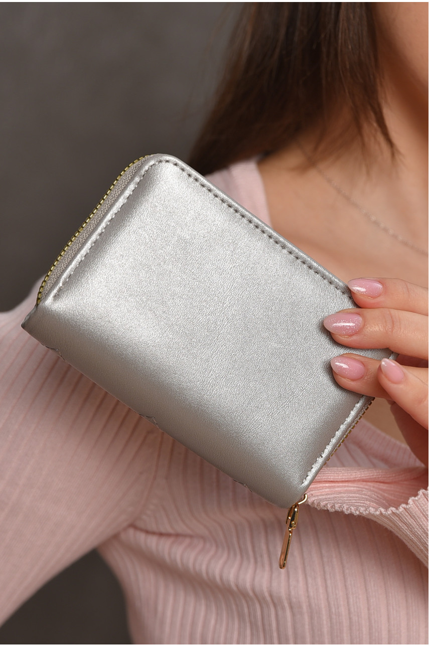 Гаманець жіночий з екошкіри сірого кольору 158-19 209165