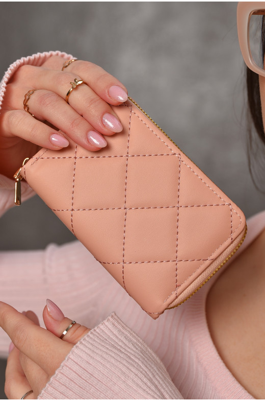 Кошелек женский из экокожи розового цвета 158-19 209168