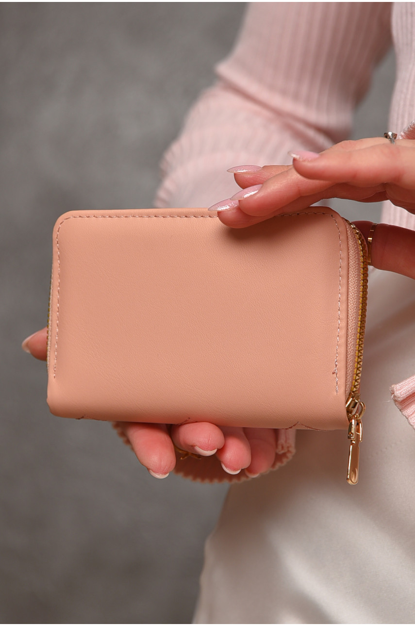 Гаманець жіночий з екошкіри рожевого кольору 158-19 209168