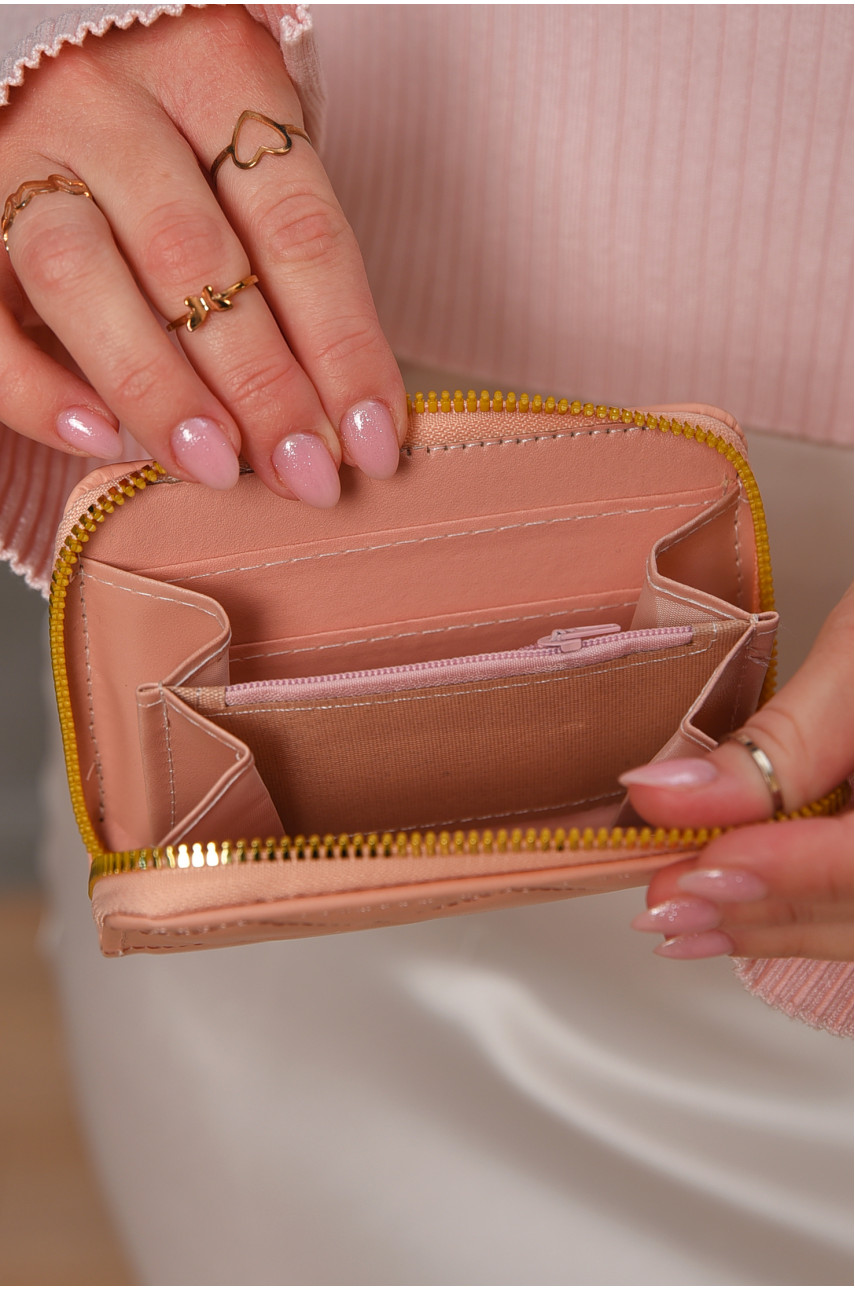 Гаманець жіночий з екошкіри рожевого кольору 158-19 209168 Гаманець жіночий з екошкіри рожевого кольору 158-19 209168