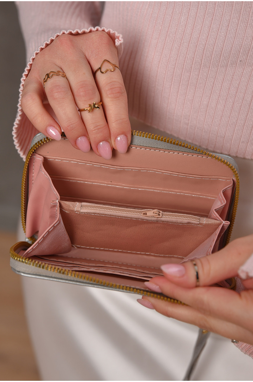 Гаманець жіночий з екошкіри сірого кольору 158-3 209174 Гаманець жіночий з екошкіри сірого кольору 158-3 209174