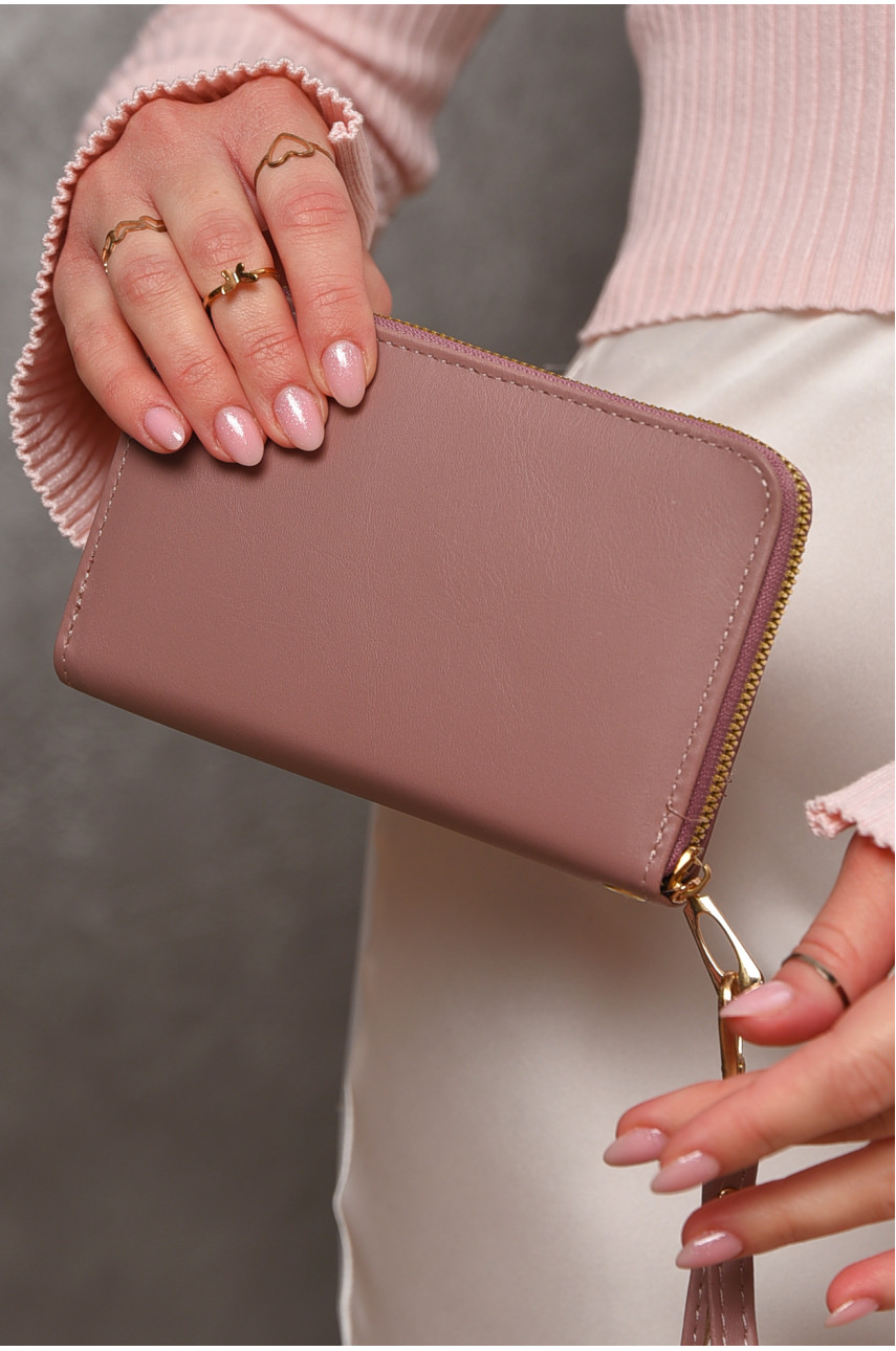 Гаманець жіночий з екошкіри бузкового кольору 158-3 209177