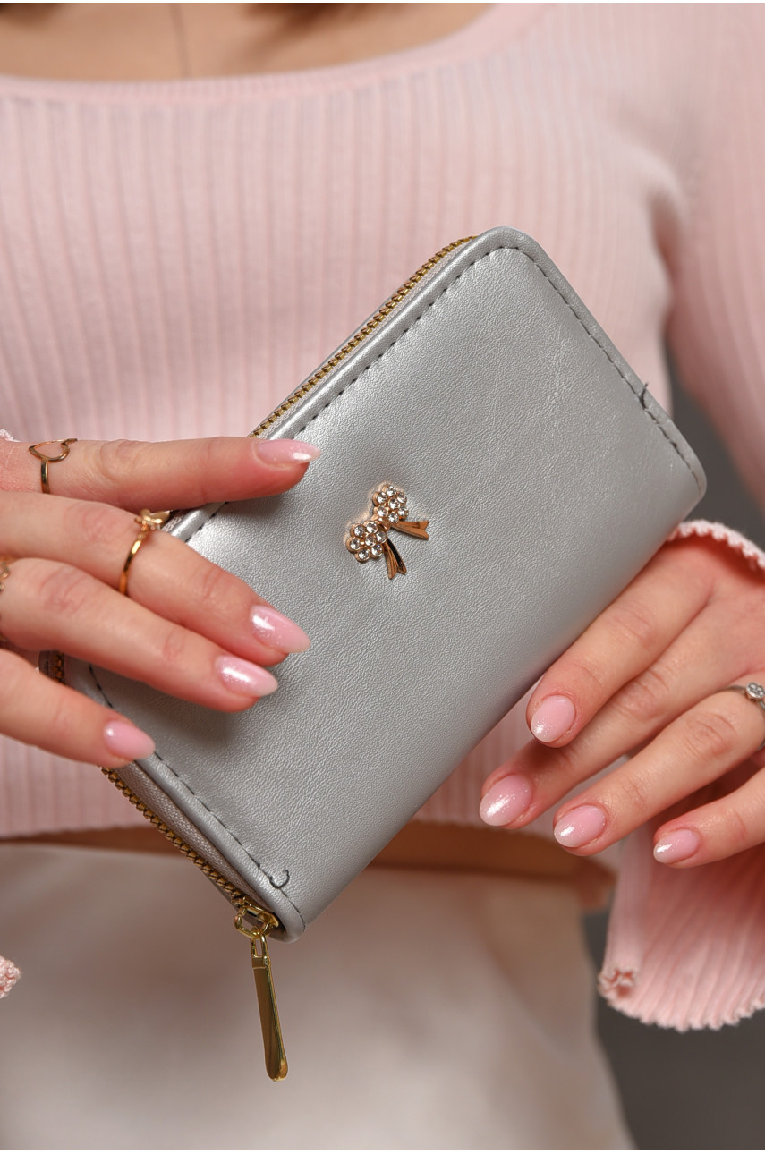 Гаманець жіночий з екошкіри сірого кольору 317-9 209182