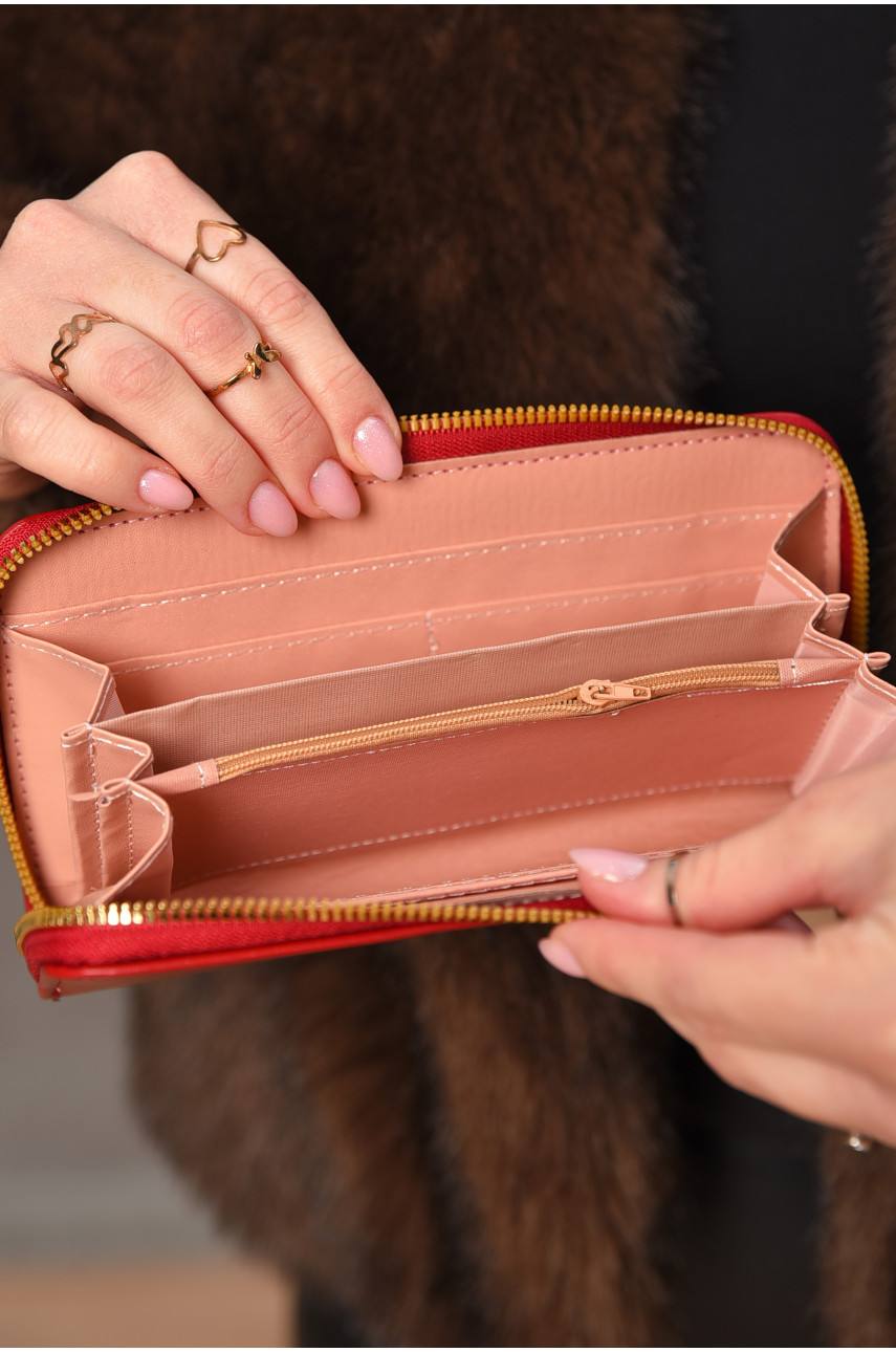 Гаманець жіночий з екошкіри червоного кольору 317-32 209185 Гаманець жіночий з екошкіри червоного кольору 317-32 209185