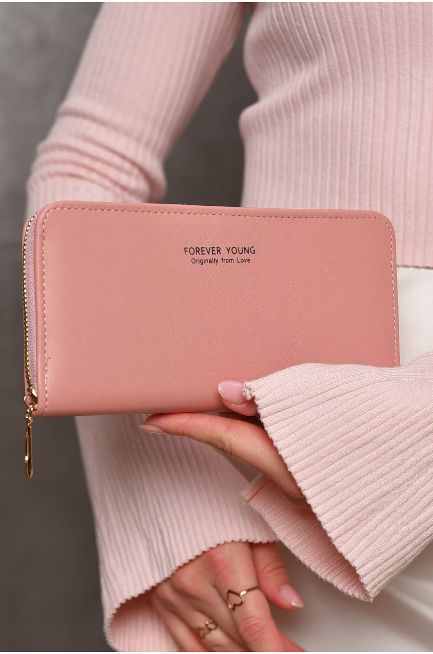 Гаманець жіночий з екошкіри рожевого кольору 317-32 209188