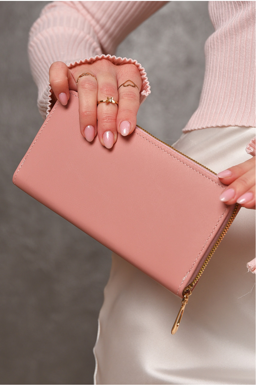 Гаманець жіночий з екошкіри рожевого кольору 317-32 209188