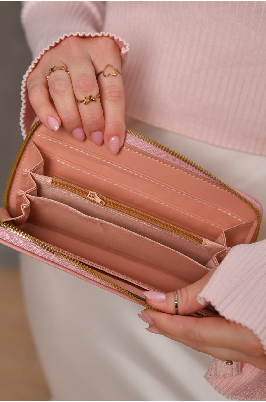 Гаманець жіночий з екошкіри рожевого кольору 317-32 209188 Гаманець жіночий з екошкіри рожевого кольору 317-32 209188