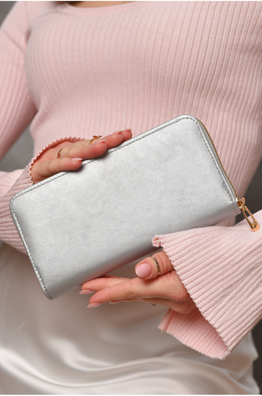 Гаманець жіночий з екошкіри сірого кольору 317-32 209189