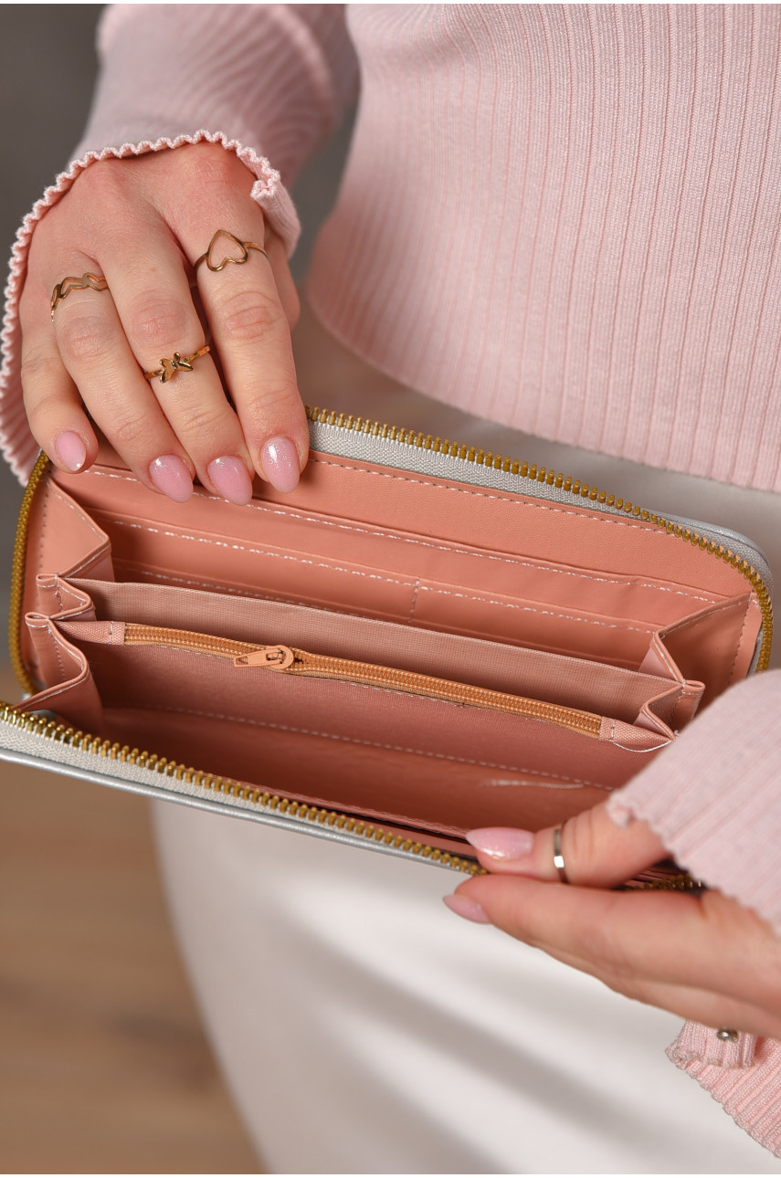 Гаманець жіночий з екошкіри сірого кольору 317-32 209189 Гаманець жіночий з екошкіри сірого кольору 317-32 209189