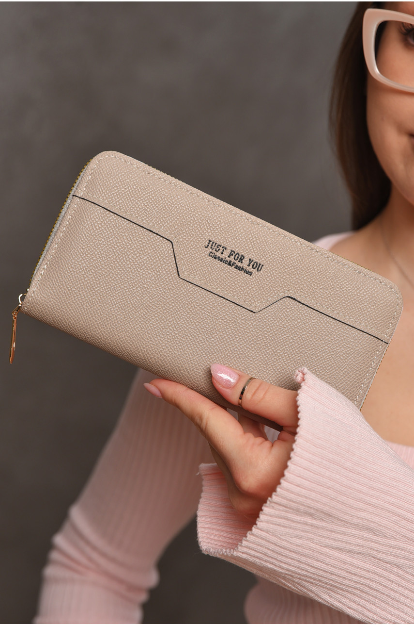 Гаманець жіночий з екошкіри бежевого кольору 158-25 209192