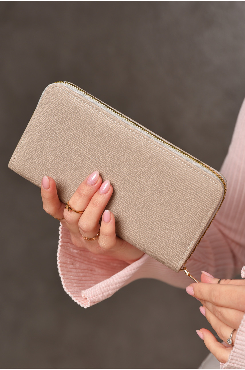 Гаманець жіночий з екошкіри бежевого кольору 158-25 209192