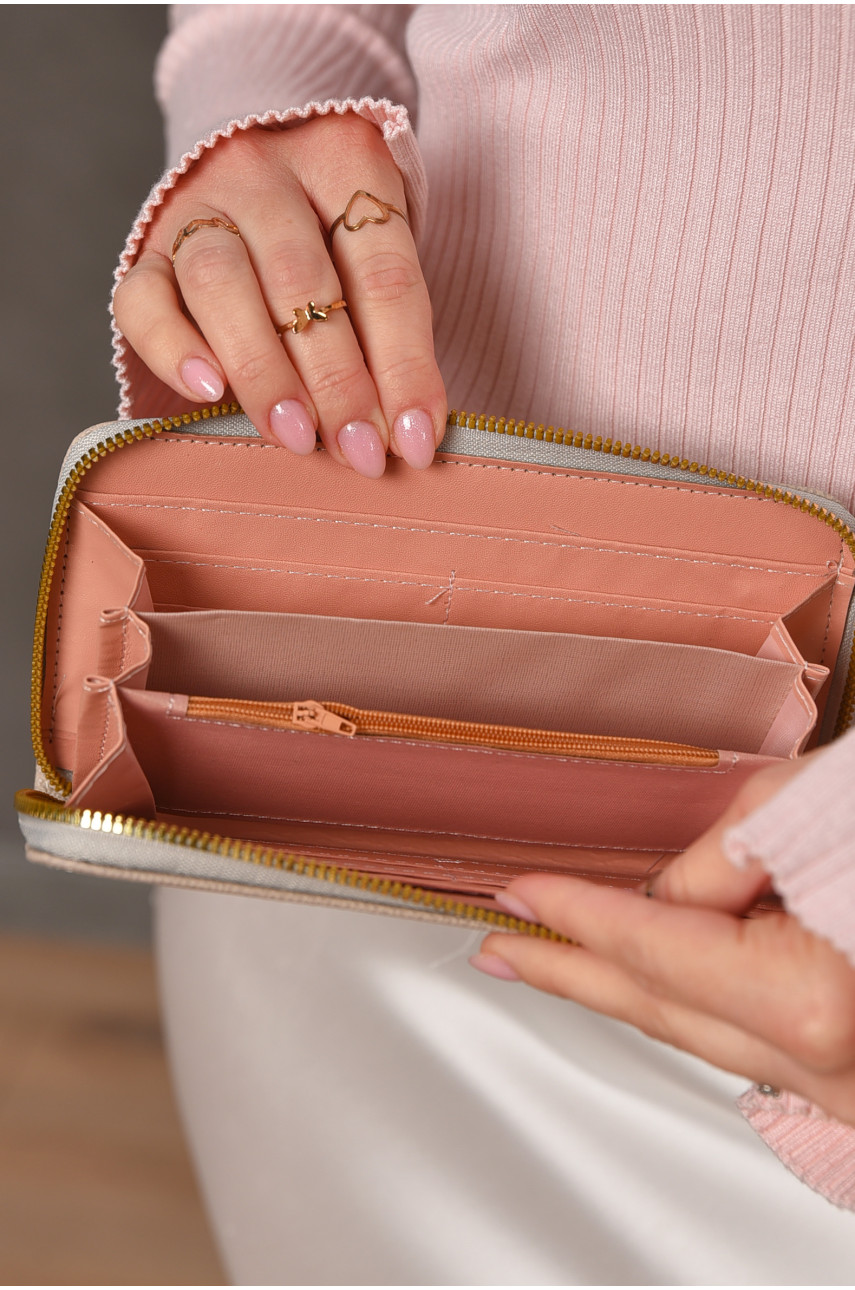 Гаманець жіночий з екошкіри бежевого кольору 158-25 209192 Гаманець жіночий з екошкіри бежевого кольору 158-25 209192