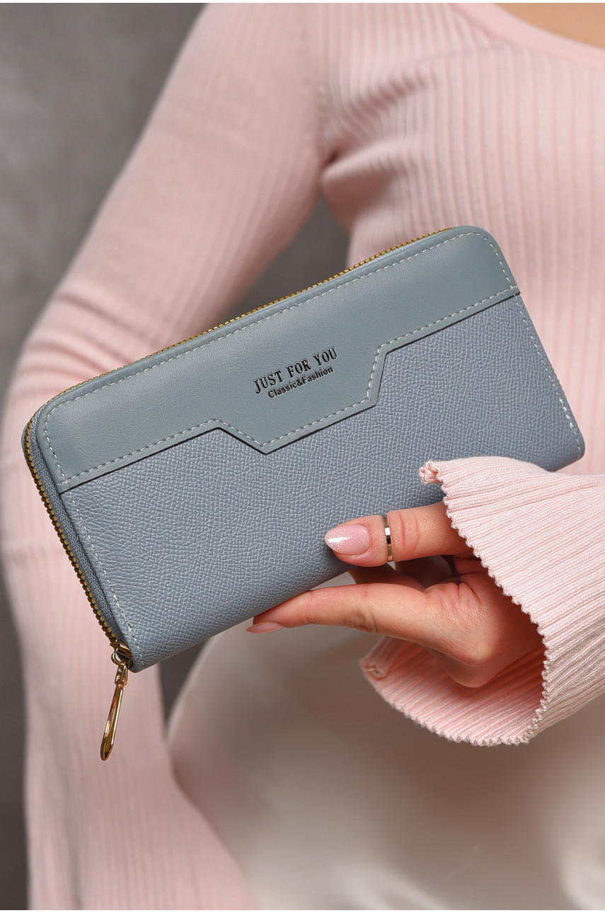 Гаманець жіночий з екошкіри блакитного кольору 158-25 209193