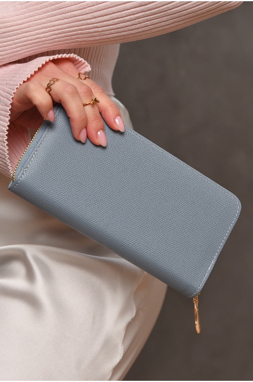 Гаманець жіночий з екошкіри блакитного кольору 158-25 209193