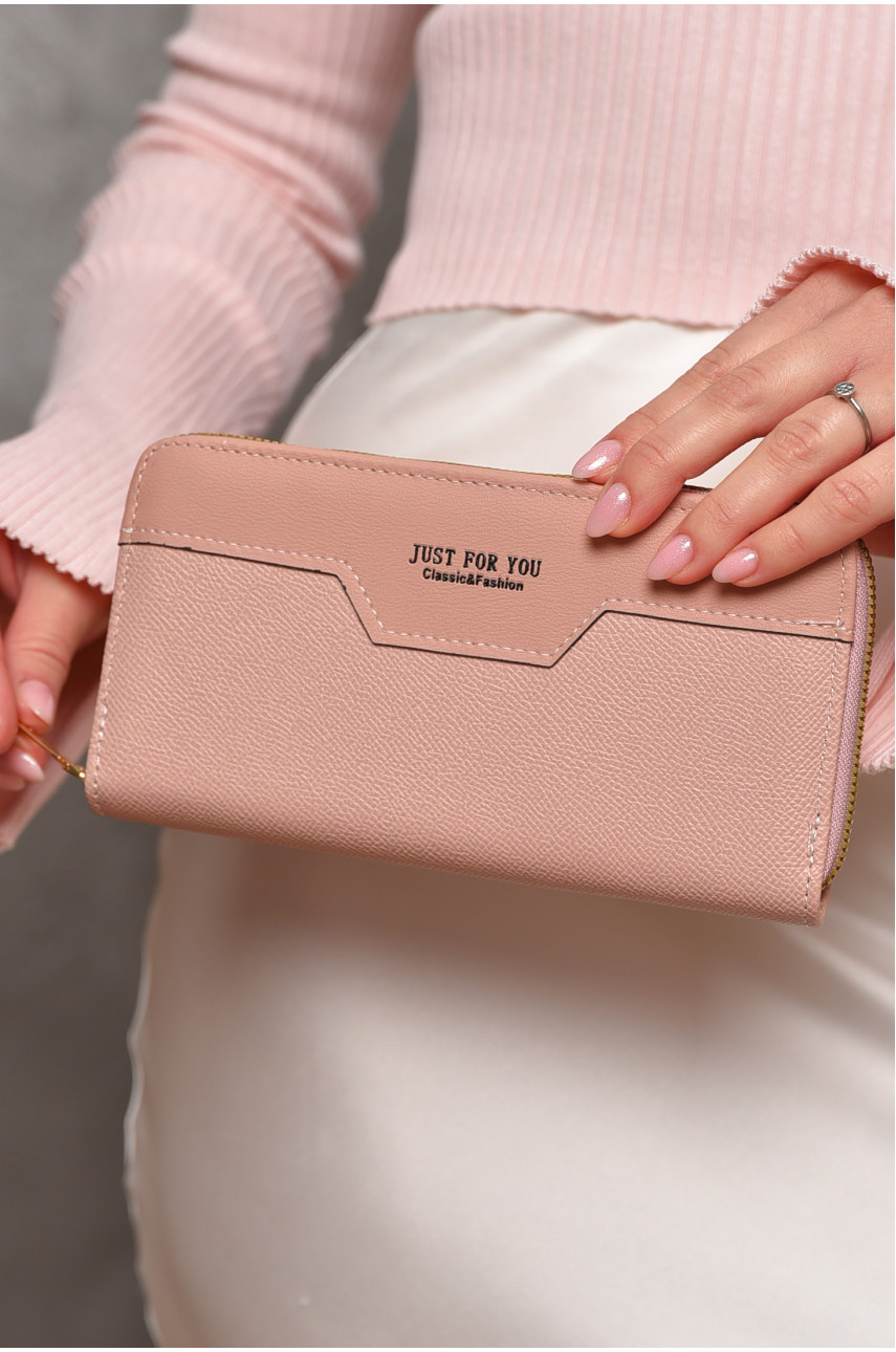 Гаманець жіночий з екошкіри рожевого кольору 158-25 209195