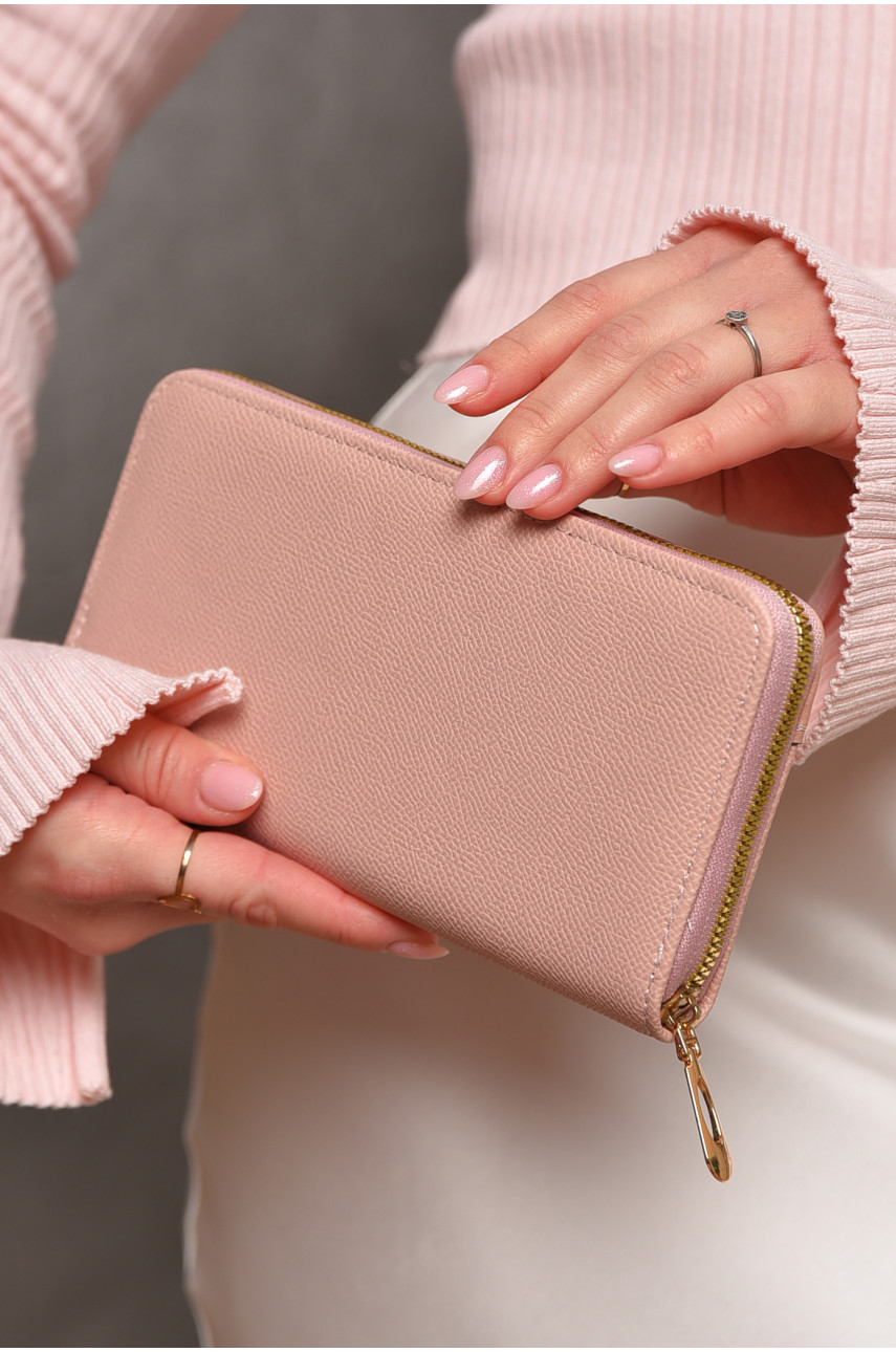 Гаманець жіночий з екошкіри рожевого кольору 158-25 209195
