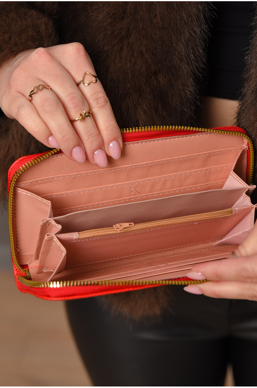 Гаманець жіночий з екошкіри червоного кольору 158-25 209196 Гаманець жіночий з екошкіри червоного кольору 158-25 209196