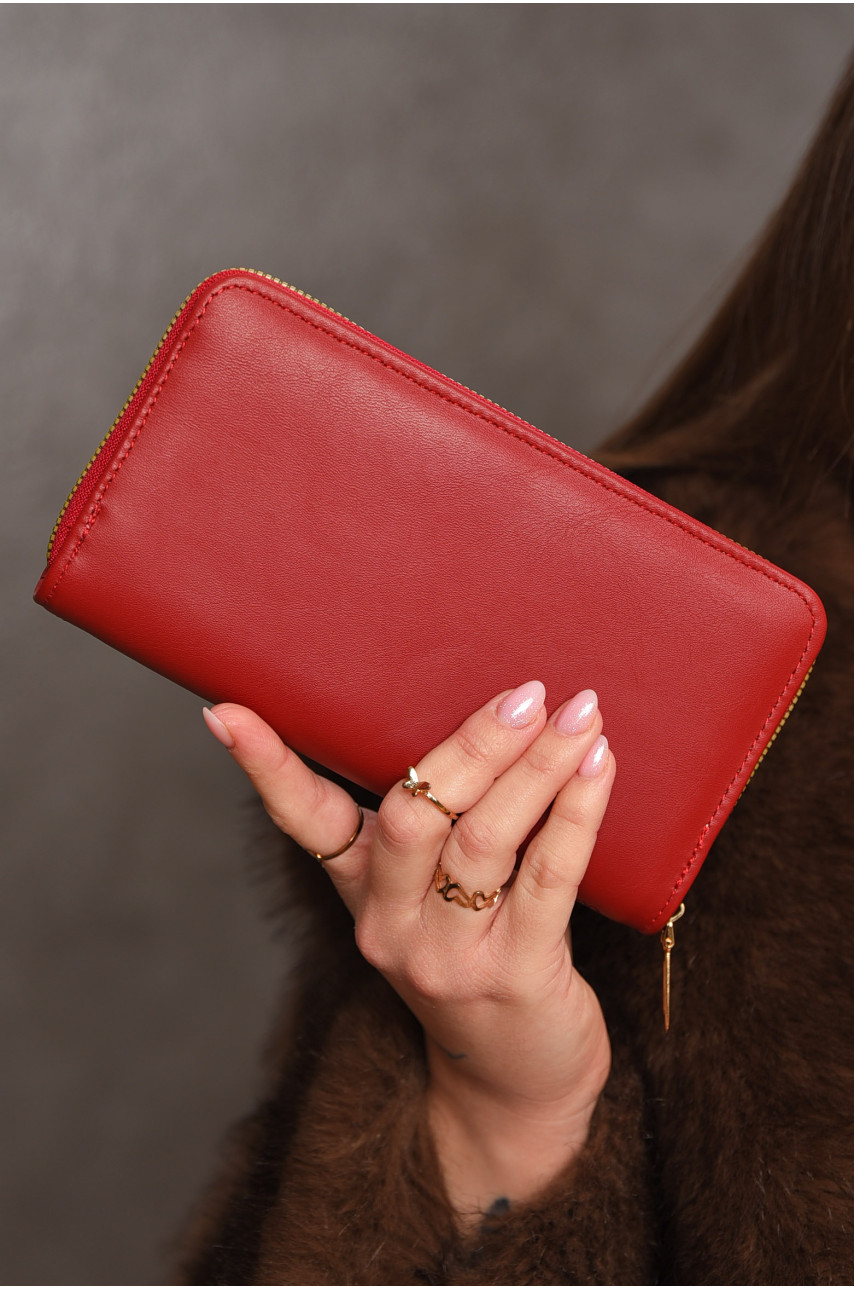 Гаманець жіночий з екошкіри червоного кольору 158-28 209198