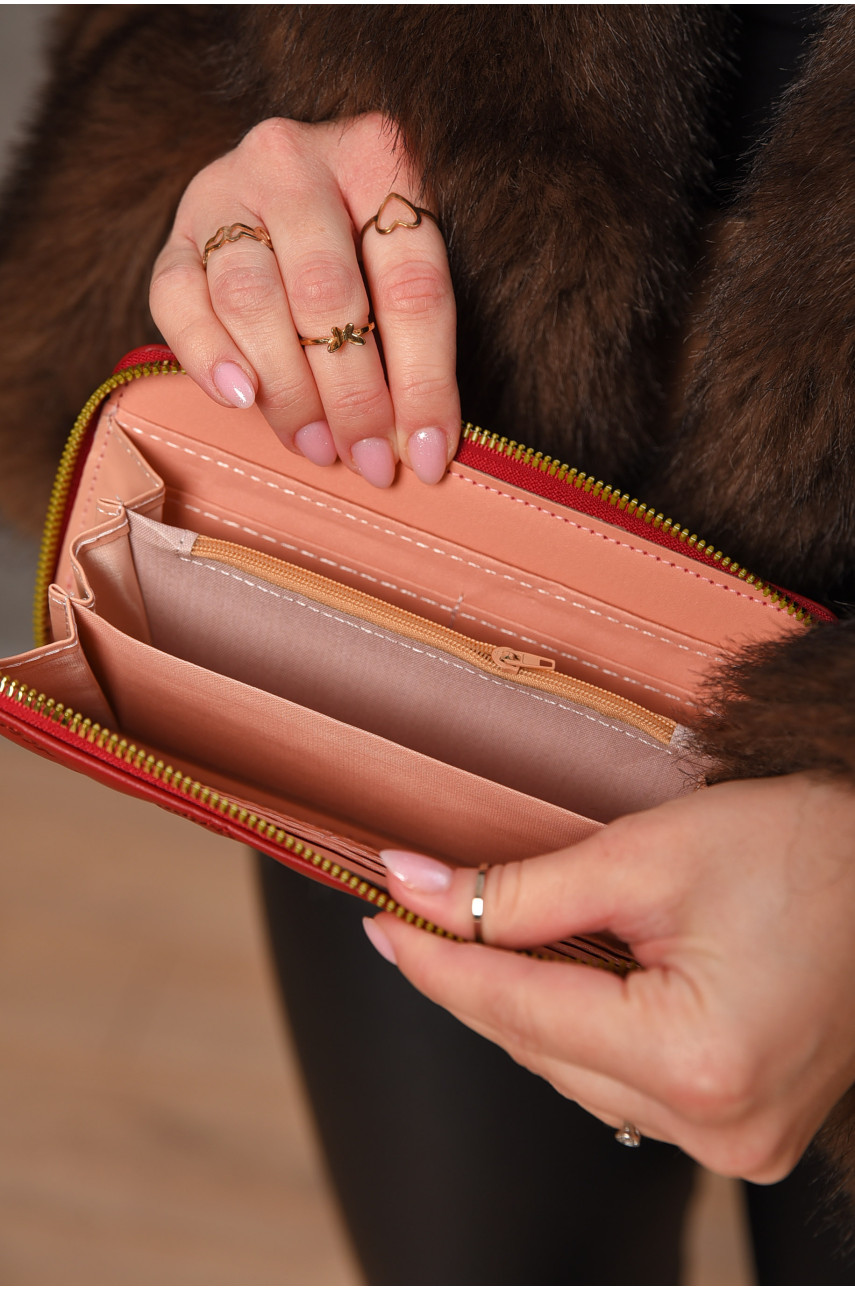 Гаманець жіночий з екошкіри червоного кольору 158-28 209198 Гаманець жіночий з екошкіри червоного кольору 158-28 209198