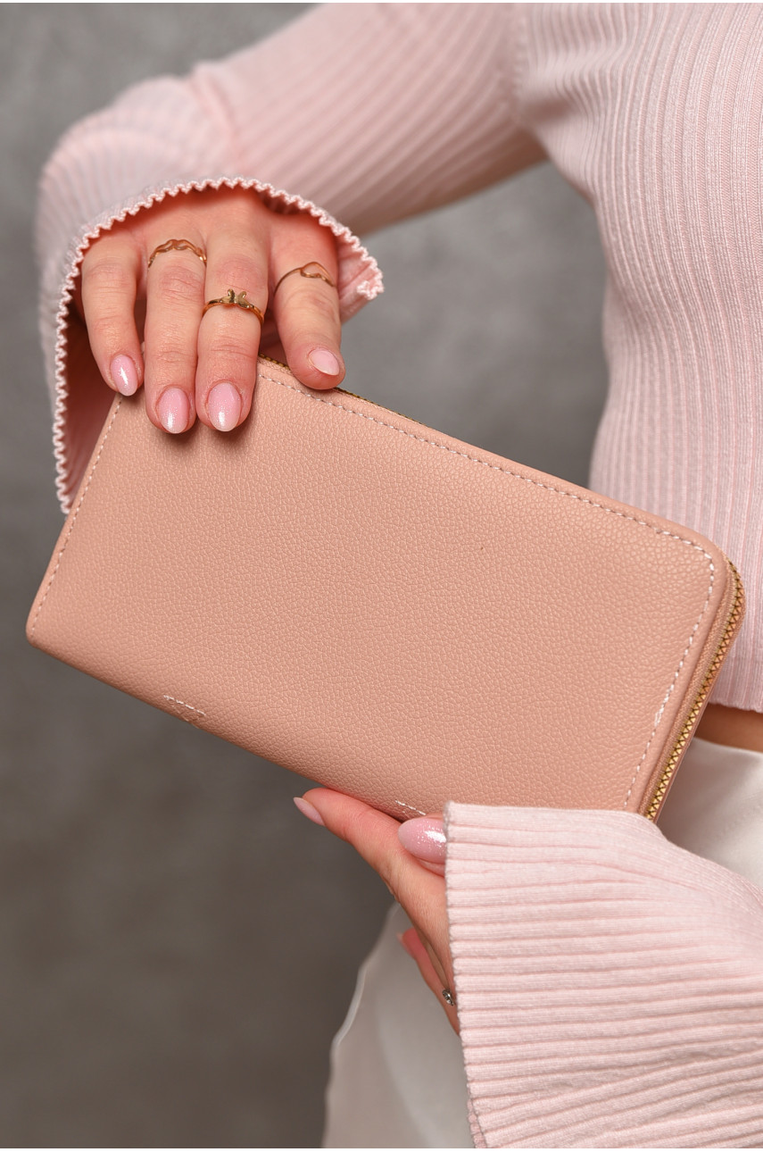 Гаманець жіночий з екошкіри рожевого кольору 317-23 209199