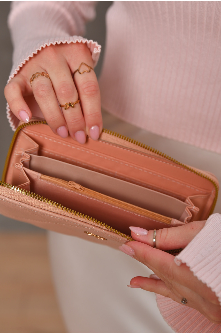 Гаманець жіночий з екошкіри рожевого кольору 317-23 209199 Гаманець жіночий з екошкіри рожевого кольору 317-23 209199