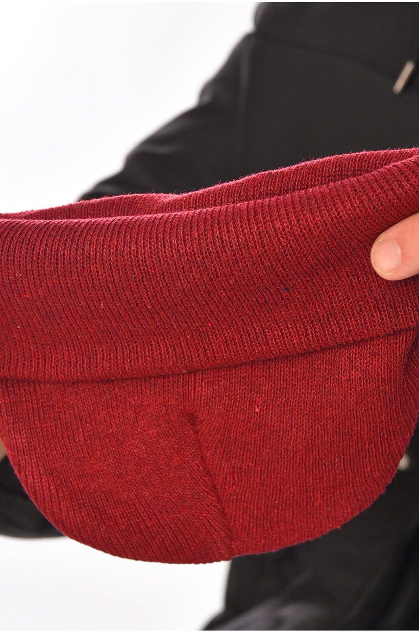 Шапка чоловіча бордового кольору 57069 209200 Шапка чоловіча бордового кольору 57069 209200